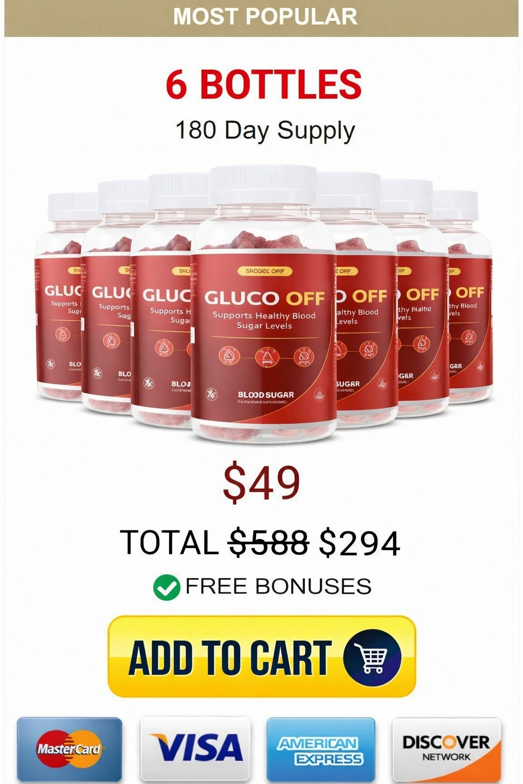 Gluco OFF- 6 Bottle